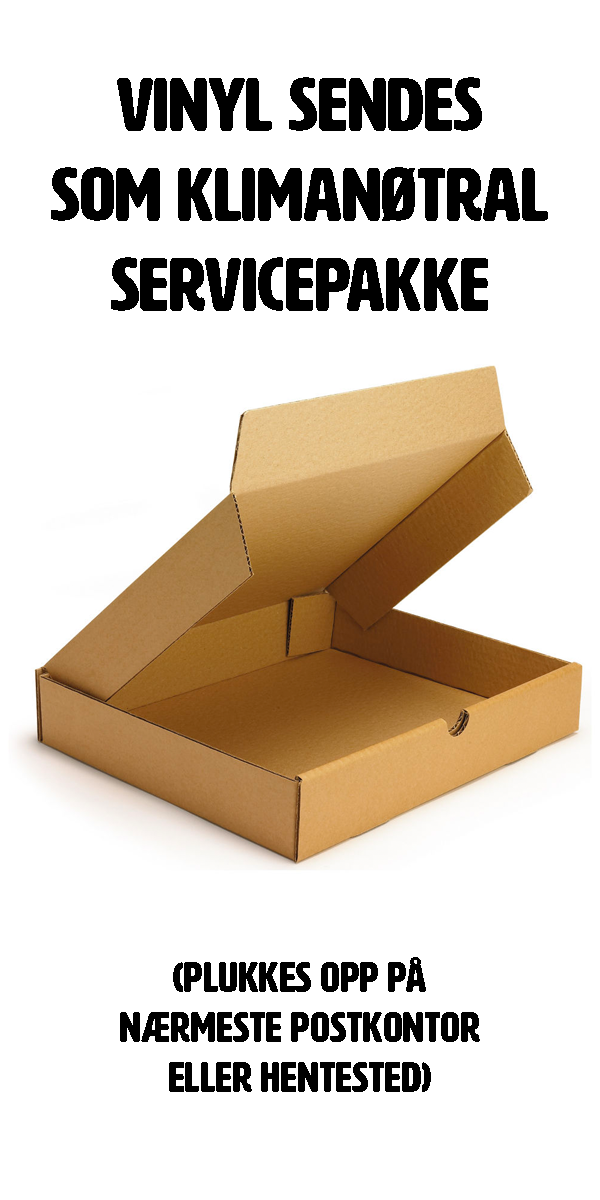 vinyl sendes som pakke i posten